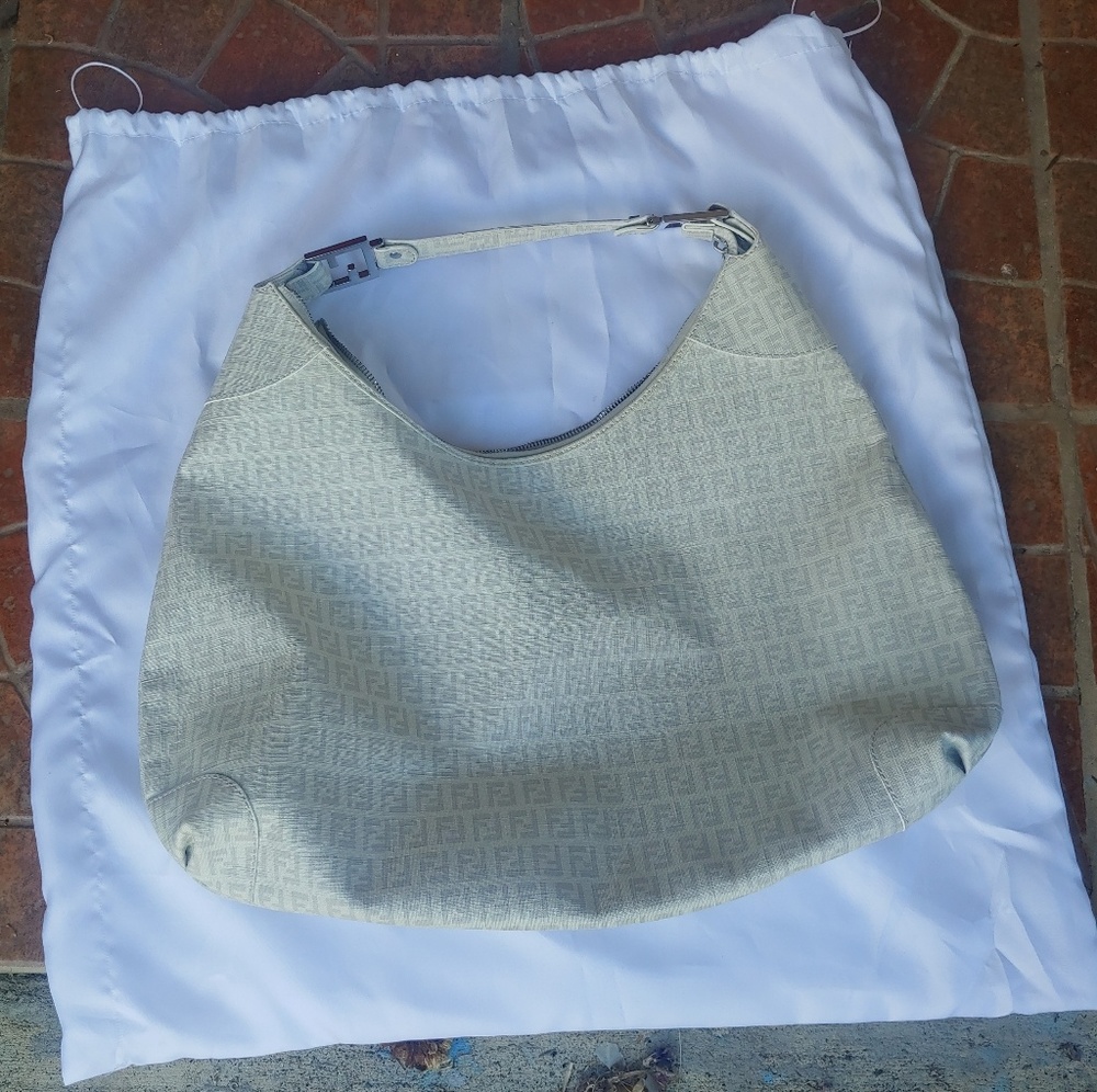 Fendi Spalmati White Shoulder Bag